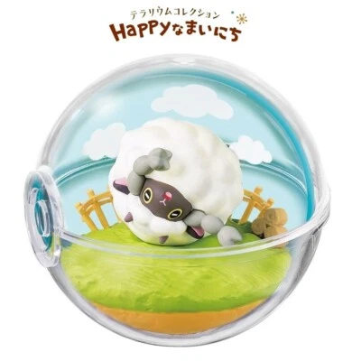 RE-MENT Pokemon Terrarium Collection Happy Everyday Mini Figure Wooloo Relaxing - Image 1 of 4