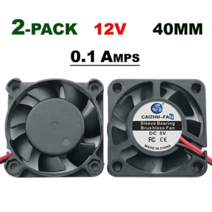 2x 40mm Cooling Case Fan 4010 40x40x10mm Mini Silent 3D Printer 2-Pin 5V 12V 24V - Picture 1 of 5