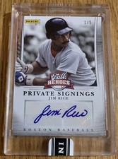 Jim RICE🔥2013 Panini Fall Heroes PRIVATE SIGNINGS AUTO ENCASED #JR 1/5 Red Sox
