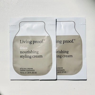 2 Living Proof No Frizz Nourishing Styling Cream Travel Size Sample 10ml each - Image 1 of 2