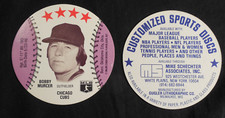 1977 MSA RARE var Customized sport card / disc Bobby Murcer Chicago Cubs