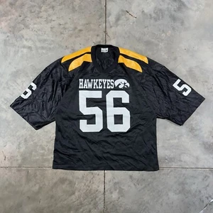 Vintage Iowa Hawkeyes Banana Peel Football Black Jersey 90s Boxy Hawks Apex - Picture 1 of 8