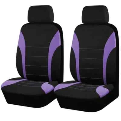 Fundas de asiento de coche de tela de poliéster para la mayoría de los autos SUV camiones compatibles con airbag Foto 1 de 4