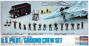 HAS35007 1:72 Hasegawa Modern US Pilot & Ground Crew Set - Picture 1 of 2