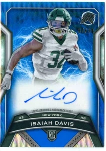 2024 Topps Resurgence Blue Wave Auto /99 Isaiah Davis New York Jets #RRS-ID - Picture 1 of 2