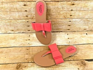 SIMPLY VERA VERA WANG THONG FLIP FLOP SANDAL WM'S M 7-8 PINK RHINESTONE ⭐️EUC⭐️ - Picture 1 of 8