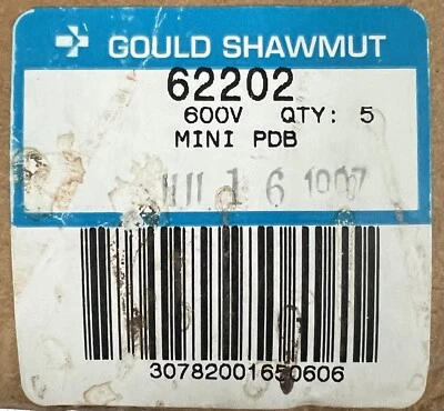 SHAMUT GOULD 62202 POWER DISTRIBUTION BLOCK 1/4-5/8, 240 Amp. 2 poles 600v - Image 1 of 3