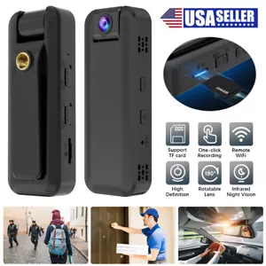 Mini HD 4K 2MP Camera Camcorder Body Police Cam w/ Audio Video DVR IR Night Cam - Picture 1 of 18