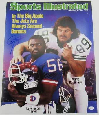Foto autógrafa firmada por Lawrence Taylor Mark Gastineau 16x20 testigo JSA certificado de autenticidad Foto 1 de 3