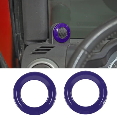For Jeep Wrangler JK JKU 2007-2014 Purple A Pillar Speaker Horn Ring Cover Trim Foto 1 de 4