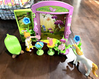 Playmobil Fairy Garden Play Box With Unicorn Fairy Flowers  #5661 Incomplete