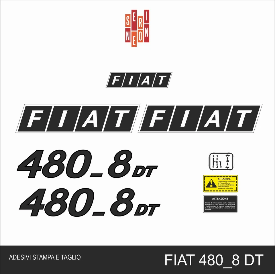 Kit adesivi stickers TRATTORE FIAT 480_8 DT - Imagen 1 de 1