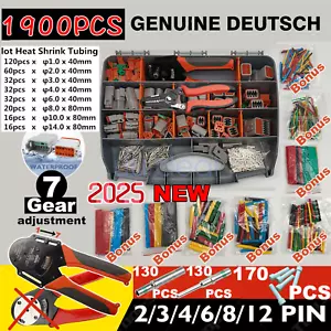 🔥Upgrade 1900PC Deutsch DT Connector Plug Kit With Genuine Deutsch Crimp Tool🔥 - Picture 1 of 17