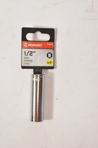Crescent 1/2" Deep SAE Socket 3/8" Drive 6 Point Chrome Plated CDDS27N - Picture 1 of 6
