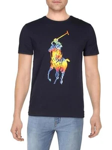 Polo Ralph Lauren Herren Regenbogen Pony Designer Stolz T-Shirt in blau Größe XL, Neu mit Etikett - Bild 1 von 2