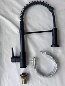 Sanitary Wares Single Hole Kitchen Faucet - Matte Black - Picture 1 of 7
