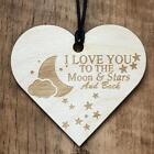 I Love You To The Moon and Back Wooden Plaque Gift LPA3-91