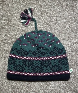 Turtle Fur Women’s Beanie Cap Poppy Gall Snowflake Green Purple Multi o/s VTG - Picture 1 of 14