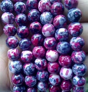 8mm  red colorful Rainbow Jasper gemstone loose beads 15''AAA##QF059    - Picture 1 of 1