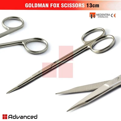 Tijeras Pro Goldman Fox Tijeras de sutura de tejidos oculares de corte delicado recto Foto 1 de 3