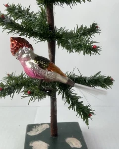 1700/25 1x alter Christbaumschmuck Weihnachtsschmuck Vogel Kakadu - Picture 1 of 6