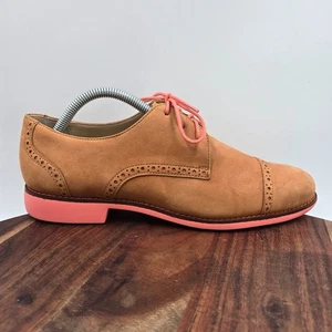 Cole Haan Gramercy Damenschuhe 10B hellbraun rosa Nubukkappe Zehe Brogue Oxford Derby - Bild 1 von 11