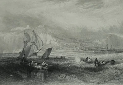 J.M.W. Turner R.A. Pinxit W. Miller LINE FISHING OFF HASTINGS P.Z - Bild 1 von 4