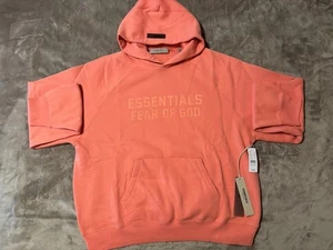 NEU Fear of God Essentials Hoodie Koralle Größe Medium 100% Original ✅ - Bild 1 von 9