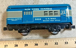 Marx 5024 Blue NYC US Mail Railway Post Office 6inch tin Car (C) - Picture 1 of 6