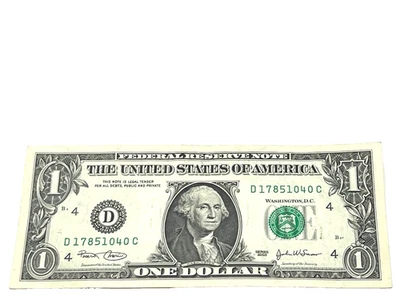 U.S. 2003, $1.00 FEDERAL RESERVE NOTE, Almost UNC, S/N D 17851040 C (#517) - Image 1 of 2