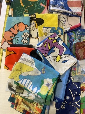 Лот из 17 больших + 5 маленьких винтажных сезонных праздничных флагов для сада двора (A) - Изображение 1 из 4