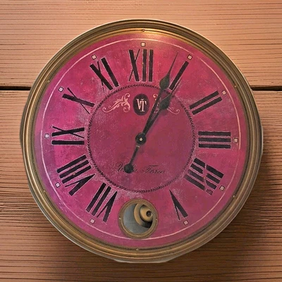 Reloj de pared Uttermost Regency Villa Tesio rojo 23 pulgadas (06037) Foto 1 de 4