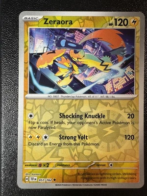 Zeraora 057/162 Reverse Holo Uncommon SV05: Temporal Forces NM - Image 1 of 2