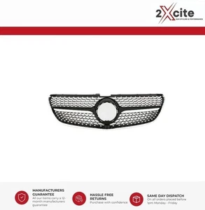 Parrilla de diamante negro brillante Mercedes Benz Clase V W447 2014-2019 - Imagen 1 de 4