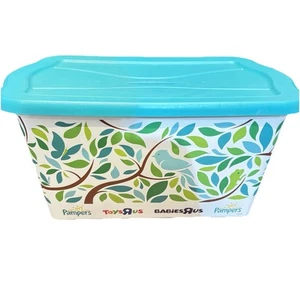 2012 Pampers Toys R Us Pampers Floral Rubbermaid Storage Tote - Picture 1 of 5