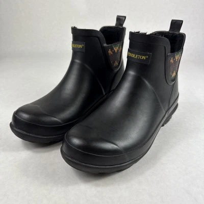 Pendleton Mujeres 8 Impermeables Negras Botas de Lluvia Forradas Sherpa Sierra Puesta de Sol Chelsea Foto 1 de 4