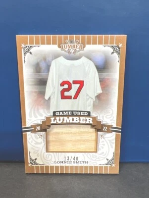 2022 Leaf Lumber Baseball Lonnie Smith Bat Relic /40 Game Used Braves - Image 1 of 2