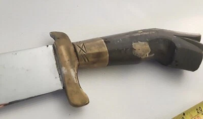 Espada Moro Filipino Filipinas Antiguo Bolo Cuerno Mango Tallado Cuchillo Kali Foto 1 de 4