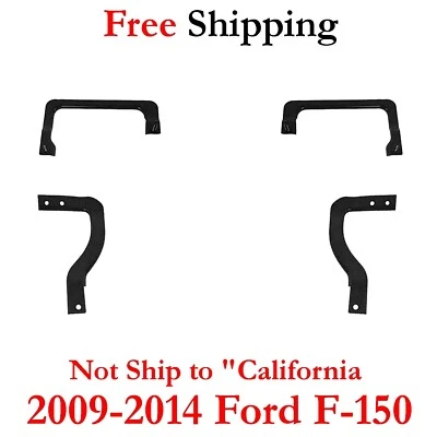 New For 2009-2014 Ford F-150 Bumper Bracket Front Left & Right Side Set 4pc Foto 1 de 4