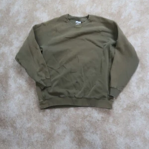 Duluth Trading Crew Neck Sweatshirt Men's XLT Pullover green Distressed workwear - Picture 1 of 8