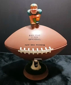 Vintage 1972 All Pro Football Liquor Decanter Drink Dispenser Royal London  - Picture 1 of 8