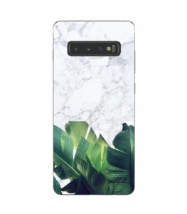 Coque Galaxy S10 Marbre blanc jungle tropical - Photo 1 sur 1