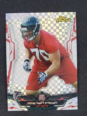 2014 Finest Xfractors Atlanta Falcons Football Card #136 Jake Matthews - Image 1 of 2