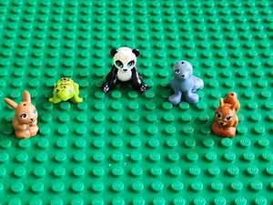Lego Friends Schildkröte Kaninchen Eichhörnchen Panda Robbe Minifiguren Menge 5 Tier - Bild 1 von 7