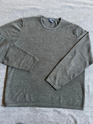 Pullover B Brooks Para Hombres Grande Gris Mezcla Lana Merino Cuello Redondo Foto 1 de 3