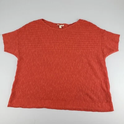 Eileen Fisher  Shirt Top Light Sweater Women's Petite Large Linen Blend Knit - Image 1 of 4
