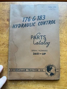 Cat Caterpillar 176 183 1961 controles hidráulicos fabricante de equipos originales piezas catálogo manual - Imagen 1 de 5