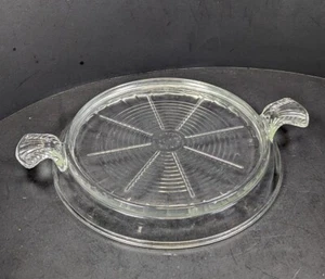 Protector de placa caliente de remache soporte para olla de vidrio transparente Fire King de colección con asas - Imagen 1 de 8