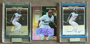 Chone Figgins 2002 Encased Rookie Autograph Lot Bowman Chrome Donruss Champ /375 - Picture 1 of 8
