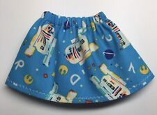 Christmas Elf Skirt - Girl Doll Clothes - Star Wars R2D2 on Blue